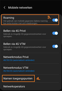 Alternatieve Access Point Name - Android stap 3