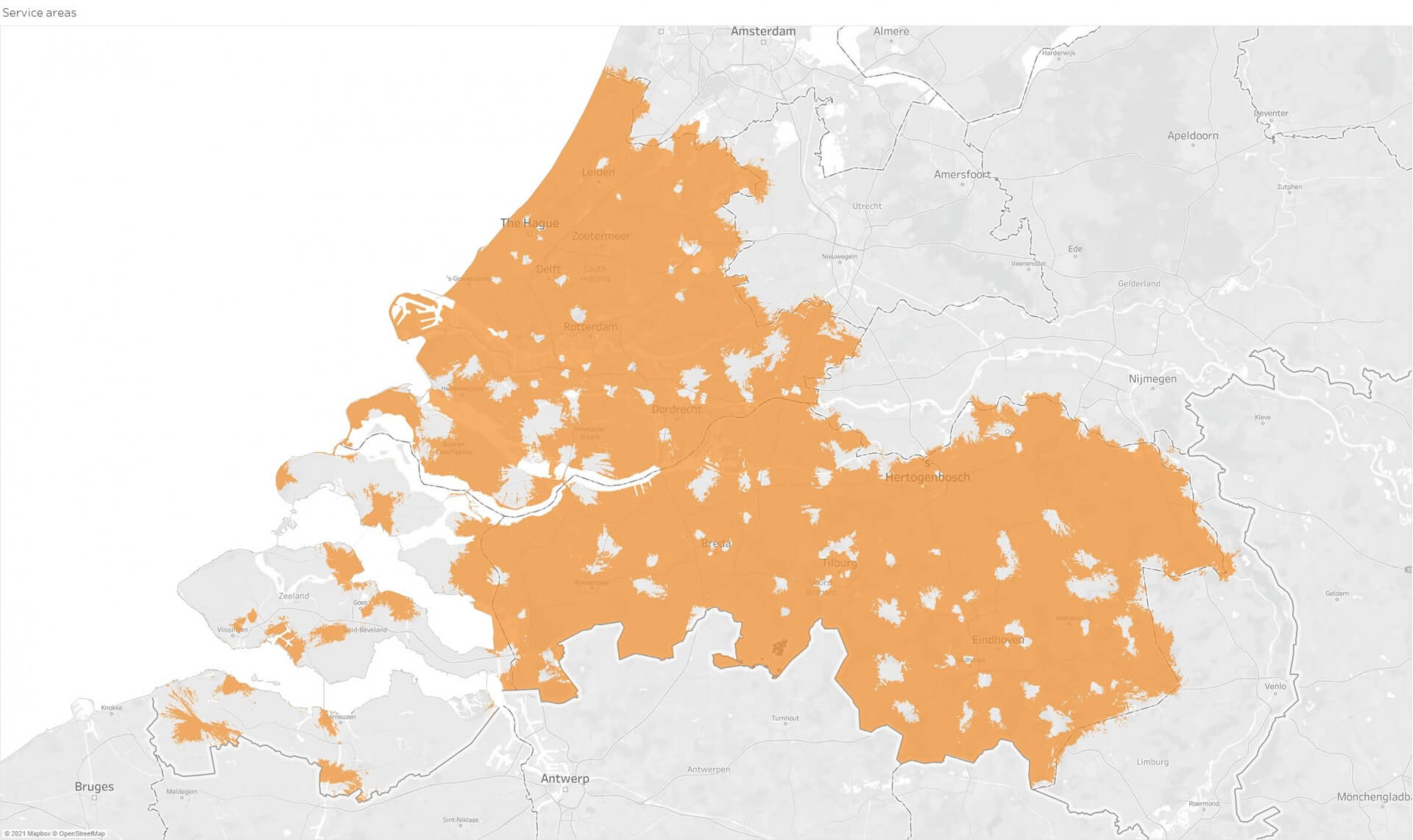 Upgrade software radio netwerk - Map Rotterdam Area