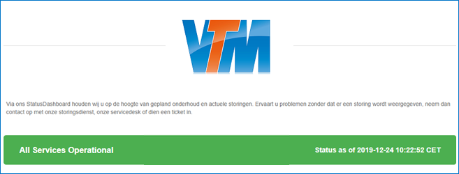 VTM statusdashboard